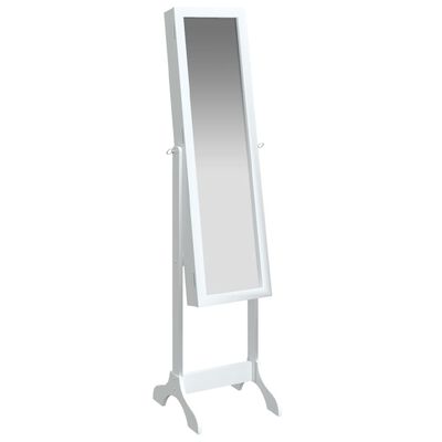 vidaXL Oglindă de sine stătătoare, alb, 34x37x146 cm