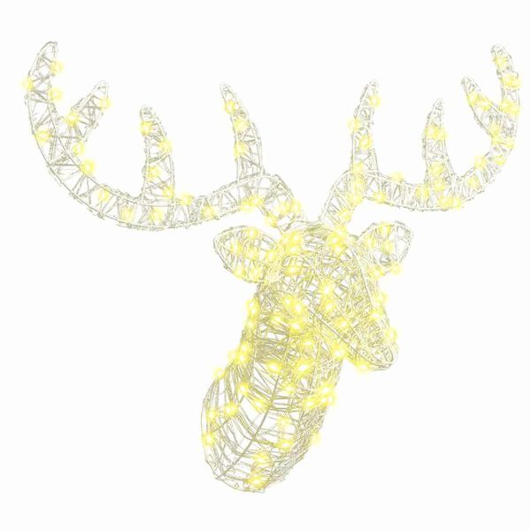 vidaXL Cap de ren cu 140 LED Alb cald 60 cm Acril