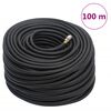 vidaXL Furtun de aer hibrid, negru, 0,6", 100 m, cauciuc și PVC