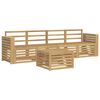 vidaXL Set de canapele de exterior 5 buc. Alb Lemn Solid de Acacia