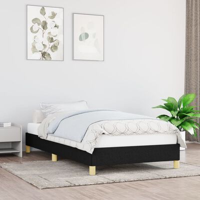 vidaXL Cadru de pat, negru, 90 x 200 cm, material textil
