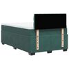 vidaXL Pat box spring cu saltea, verde închis, 120x190 cm, catifea