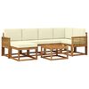 vidaXL Set de canapele de exterior 7 buc. Natural și Crem