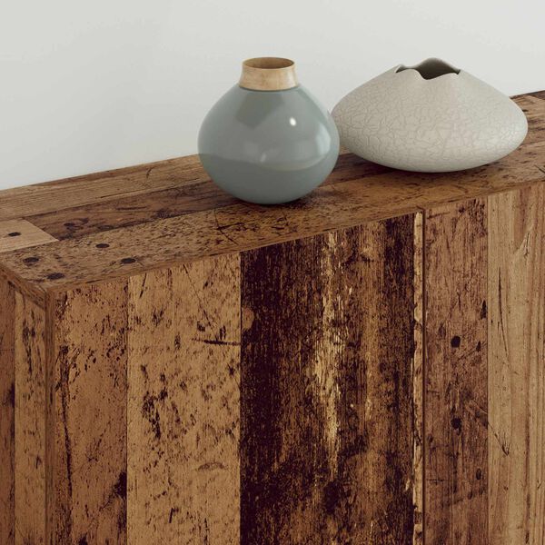 vidaXL Unitate TV de Perete Pe perete 5 pcs Lemn Vechi Lemn compozit