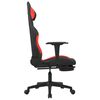 vidaXL Scaun de gaming cu masaj/suport picioare, negru și roșu, textil