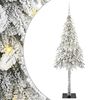 vidaXL Brad de Crăciun cu 300 LED cu suport Alb 180 cm PE și Oțel