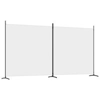 vidaXL Paravan de cameră cu 2 panouri, alb, 348x180 cm