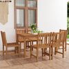 vidaXL Set de mobilier de grădină cu 7 piese, 140x80 cm, lemn masiv de tec