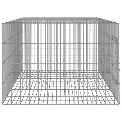 vidaXL Cușcă pentru iepuri, 3 panouri, 163x79x54 cm, fier galvanizat