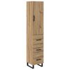 vidaXL Bufet Stejar Artizanal 34,5 x 34 x 180 cm Lemn compozit
