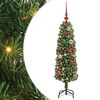 vidaXL Brad de Crăciun artificial Verde 120 cm PVC și oțel și plastic