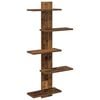 vidaXL Raft Suspendat Pentru Perete Lemn vechi 48,5 x 15 x 101 cm