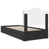 vidaXL Pat cu storage cu headboard Negru 100 x 200 cm Lemn compozit