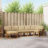 vidaXL Set de canapele de exterior cu pernă 7 pcs Natural și Bej