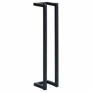 vidaXL Suport de prosoape, negru, 12,5 x 12,5 x 60 cm, fier