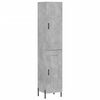 vidaXL Dulap &icirc;nalt, gri beton, 34,5x34x180 cm, lemn prelucrat