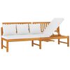 vidaxL Pat de zi cu perne crem, 200x60x75 cm, lemn masiv de acacia