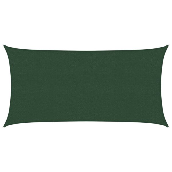 vidaXL P&acirc;nză parasolar, verde &icirc;nchis, 2x3,5 m, HDPE, 160 g/m&sup2;