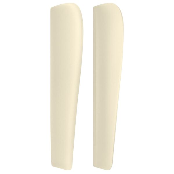 vidaXL Tăblie de pat cu aripioare, crem, 203x23x118/128 cm, piele eco
