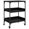 vidaXL Troler de Bucătărie Stejar Negru 60 x 41 x 80.5 cm