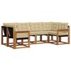 vidaXL Set de canapele de exterior cu pernă 6 pcs Natural și Bej