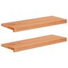 vidaXL Pervazuri 2 buc. Lacuit 80x 30 x 2 cm Lemn de fag masiv