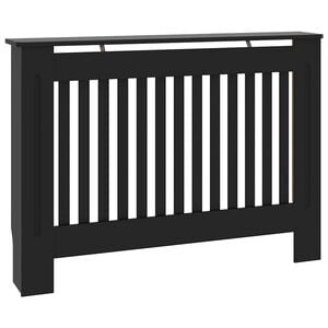vidaXL Mască pentru calorifer, negru, 112 x 19 x 81,5 cm, lemn prelucrat