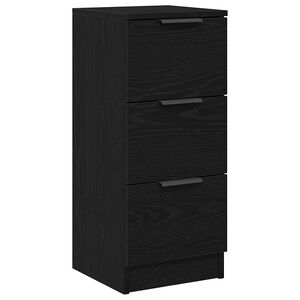 vidaXL Bufet Stejar Negru 30 x 30 x 70 cm Lemn prelucrat