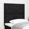 vidaXL Tăblie LED cu headboard Negru 100 cm Piele artificială