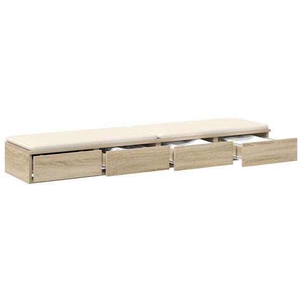 vidaXL Sertare pentru pat cu sertar Stejar Sonoma 135 x 36,5 x 16,5 cm