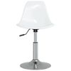 vidaXL Scaune de bucătărie pivotante, 6 buc., alb, PP