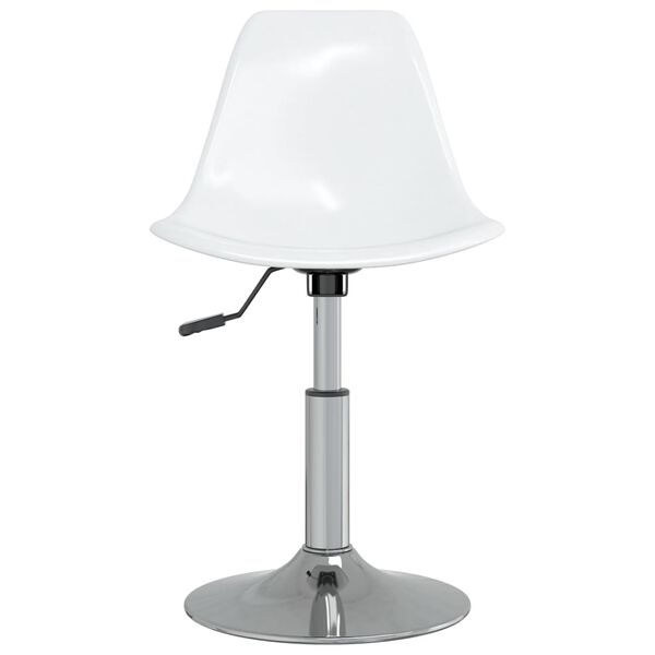 vidaXL Scaune de bucătărie pivotante, 6 buc., alb, PP