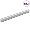 vidaXL Șină pentru dressing 12 buc. Argintiu 316 x 15 x 29 mm
