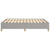 vidaXL Cadru de pat fără saltea gri deschis 135x190 cm dublă țesătură