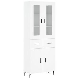 vidaXL Dulap &icirc;nalt, alb, 69,5x34x180 cm, lemn compozit