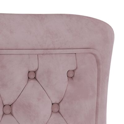 vidaXL Scaun sufragerie, roz, 53x52x98 cm, catifea & oțel inoxidabil