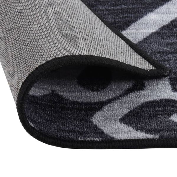 vidaXL Covor traversă, negru, 80x300 cm