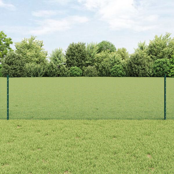 vidaXL Gard cu St&acirc;lp Verde 0,6 x 25 m Oțel și PVC