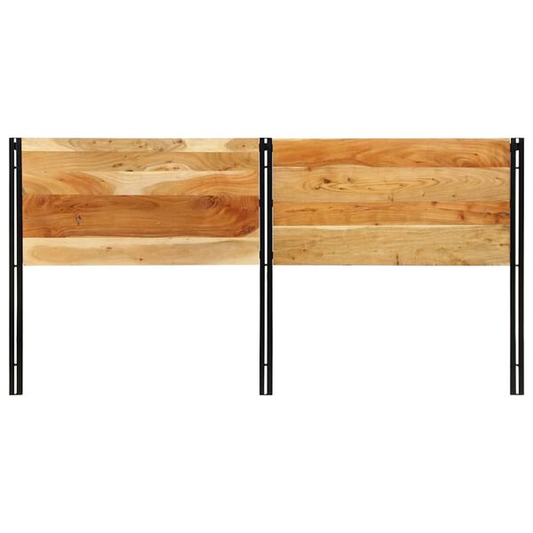 vidaXL Tăblie 200 cm din lemn masiv de salc&acirc;m și fier