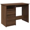 vidaXL Birou, stejar maro, 102x50x75 cm, lemn compozit