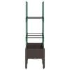 vidaXL Jardinieră de grădină cu spalier, maro, 80x40x142,5 cm, PP