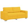 vidaXL Canapea extensibilă cu două locuri, galben deschis, 180x77x82 cm, material catifea reiată