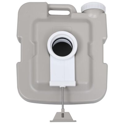 vidaXL Toaletă portabilă pentru camping, gri, 10+10 L