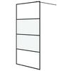 vidaXL Perete cabină duș walk-in negru 100x195 cm sticlă ESG semi-mată