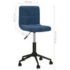vidaXL Scaun de bucătărie pivotant, albastru, catifea