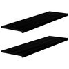 vidaXL Glafuri 2 buc maro-negru 140x40x2 cm lemn masiv de stejar