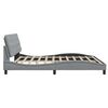 vidaXL Cadru de pat cu LED fără saltea Gri deschis 200x200 cm Material