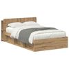 vidaXL Cadru de pat cu depozitare Stejar Artizanal 120 x 190 cm
