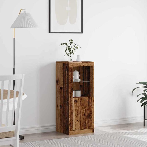 vidaXL Bufet LED Maro 41 x 37 x 100 cm Lemn compozit