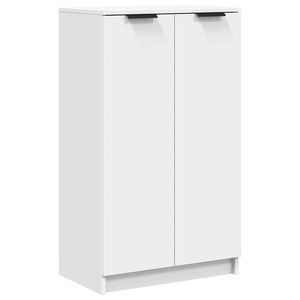 vidaXL Dulap pentru &icirc;ncălțăminte alb 59x35x100,5 cm lemn prelucrat